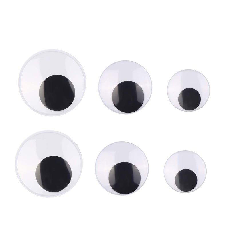 Giant Googly Wiggle Eyes Round Plastic SelfAdhesive Black Plastic Eyes for Crafts Making and Party Decorations 3 Inch 4 Inch and 5 Inch