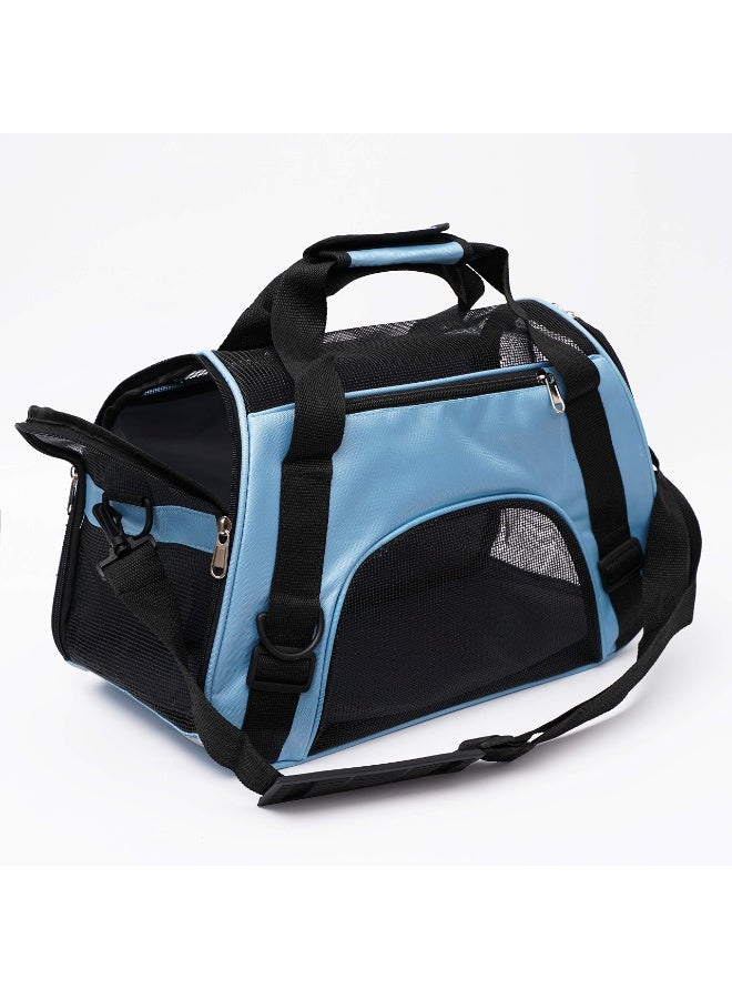 Pet Carrier Soft-Sided Carriers for Cat Carriers Dog Carrier for Small Medium Cats Dogs Puppies Pet Carrier Airline Approved Cat Dog Pet Travel Carrier (Small, Blue) - Image 3