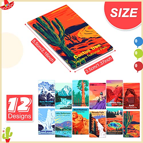 Outus 24 Pcs Magnetic Bookmarks National Park Magnetic Page Markers Assorted Inspirational Book Mark Set with National Park Landscape Bookmarker Clip Gift for Book Lovers Students Teachers - Image 3