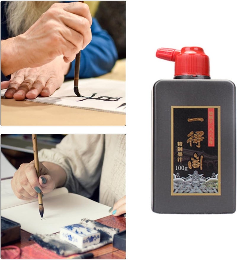 klarako Japanese Sumi Ink Black Color Chinese Brush Calligraphy Ink Painting Drawing Works Ink, Black  100g - Image 3