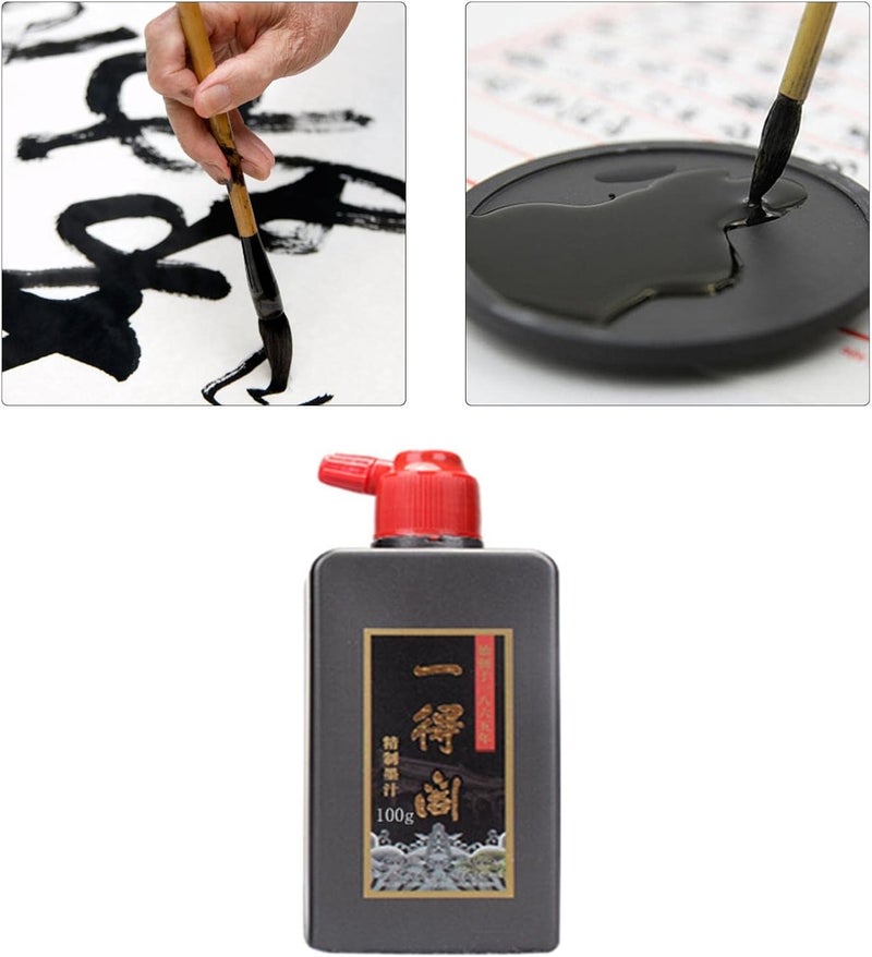 klarako Japanese Sumi Ink Black Color Chinese Brush Calligraphy Ink Painting Drawing Works Ink, Black  100g - Image 4