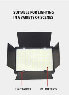 PADOM Padom 600 LED light video light kit , rechargeable and plug-powered camera video light, 3200K-5600K camera video light， rechargeable and plug-powered video conference live light LED LIGHT  - Image 2