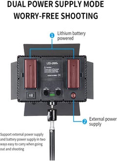 PADOM Padom 600 LED light video light kit , rechargeable and plug-powered camera video light, 3200K-5600K camera video light， rechargeable and plug-powered video conference live light LED LIGHT  - Image 4