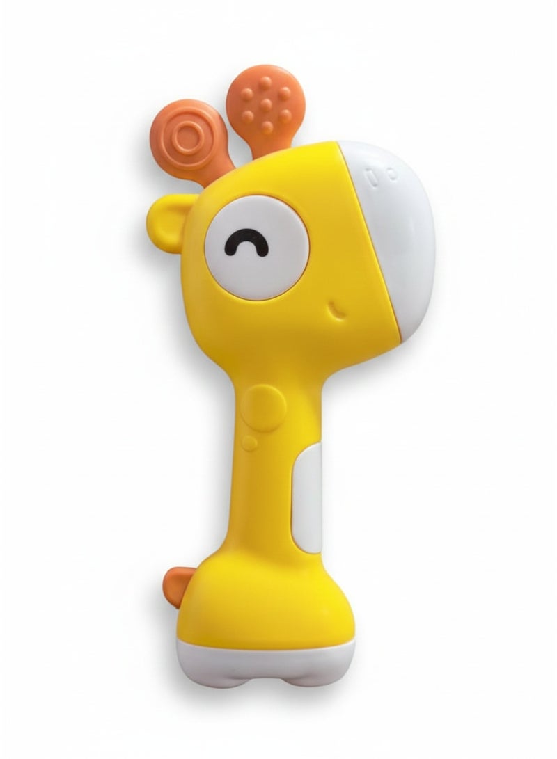 لعبة خشخيشة على شكل زرافة للأطفال، لعبة حسية سهلة الإمساك للرضع، لعبة هزازة للأطفال مع صوت، هدية آمنة للمواليد الجدد والرضع