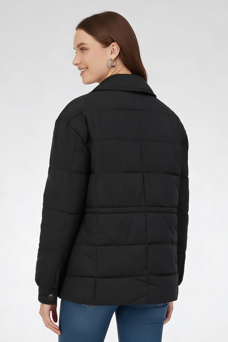Andrew Marc Women Quilted Puffer Jacket, Black - Image 4