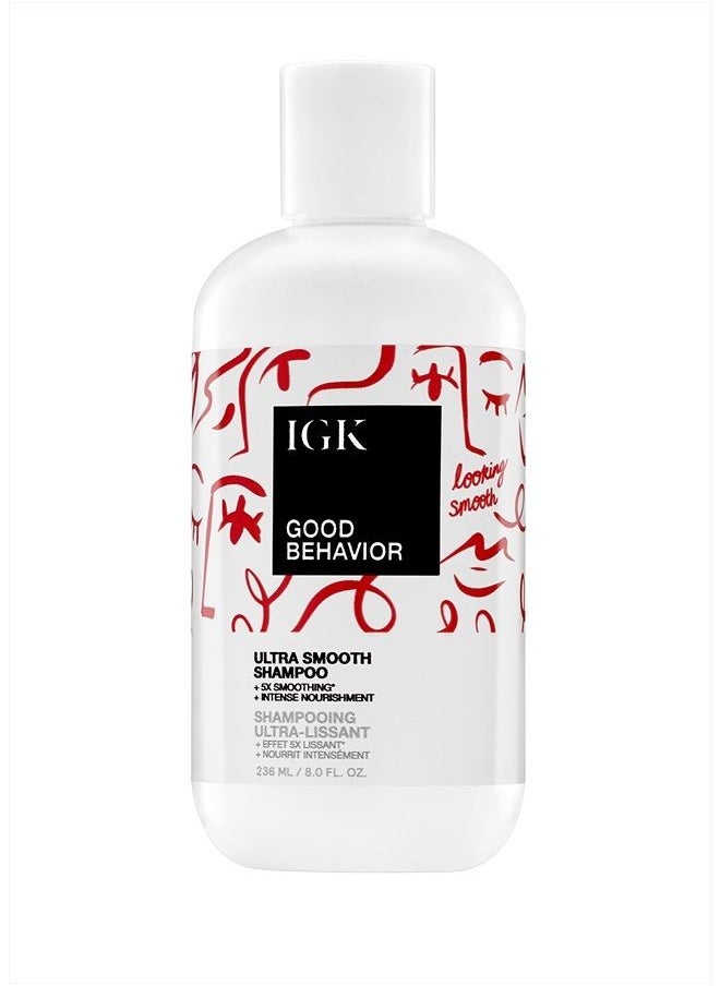 iGK GOOD BEHAVIOR Ultra Smooth Shampoo | Frizz Control + Hydrates + Shine | Vegan + Cruelty Free | 8 Oz  - Image 1