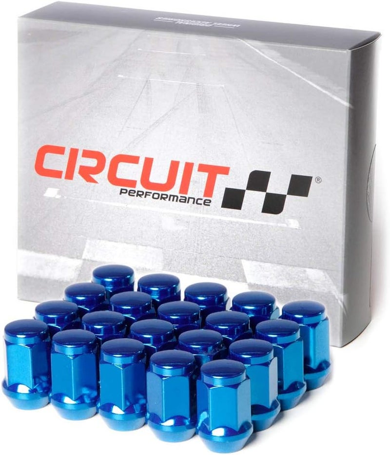 Circuit Performance 12x1.5 Blue Closed End Bulge Acorn Lug Nuts (20 Pieces) - Image 1
