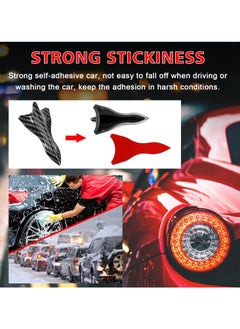 SYOSI 10Pcs Air Vortex Generator Diffuser Shark Fin Set, Carbon Fiber Pattern, Compatible with Spoiler Roof Wing, Car Exterior Accessories, Pointed End Style  - Image 2