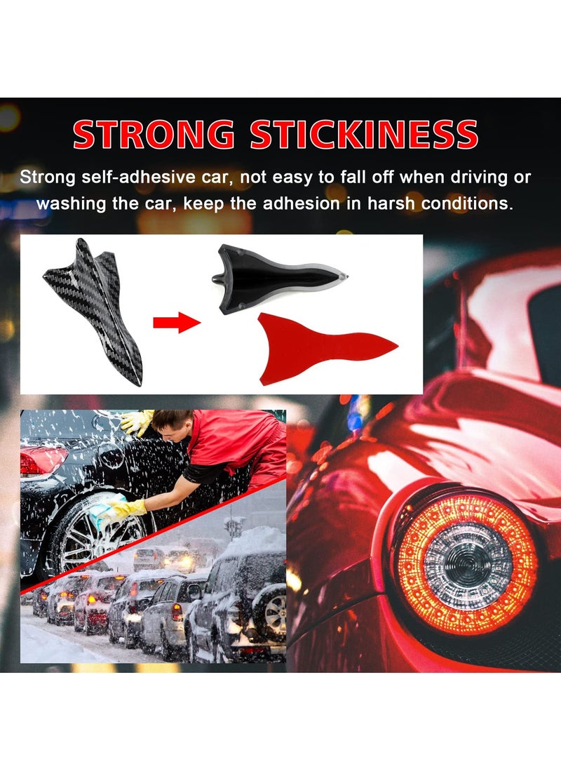 SYOSI - 10Pcs Air Vortex Generator Diffuser Shark Fin Set, Carbon Fiber Pattern, Compatible with Spoiler Roof Wing, Car Exterior Accessories, Pointed End Style - Image 1