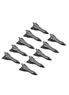 SYOSI 10Pcs Air Vortex Generator Diffuser Shark Fin Set, Carbon Fiber Pattern, Compatible with Spoiler Roof Wing, Car Exterior Accessories, Pointed End Style  - Image 5