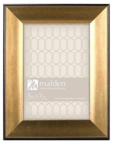 Malden International Designs Copley Picture Frame with Black Boarder, 5x7, Gold - Image 4