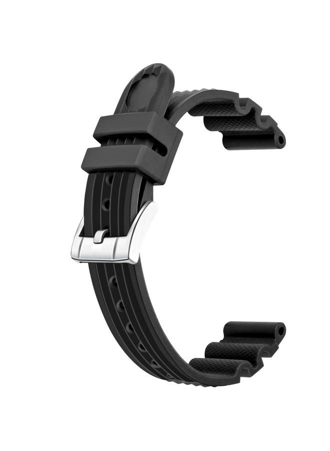 Juntan Durable 20mm 22mm Rubber Watch Band Quick Release Silicone Replacement Watch Bands Strap for Men Women Straight End Bracelet Polished Stainless Steel Tang Clasp(22mm, Black) - Image 1