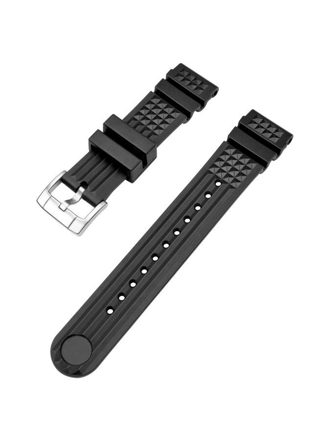 Juntan Durable 20mm 22mm Rubber Watch Band Quick Release Silicone Replacement Watch Bands Strap for Men Women Straight End Bracelet Polished Stainless Steel Tang Clasp(22mm, Black) - Image 3
