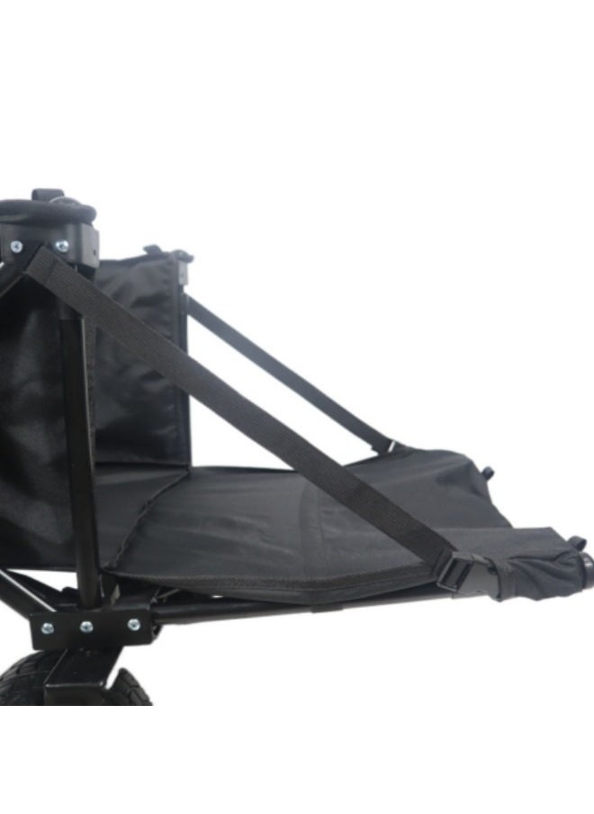 GGEROU Outdoor Camp Cart Foldable Portable Garden Trolley Camp Baby Children Wagon Grocery Shopping Picnic Trailer Collapsible Storage Khaki  - Image 3