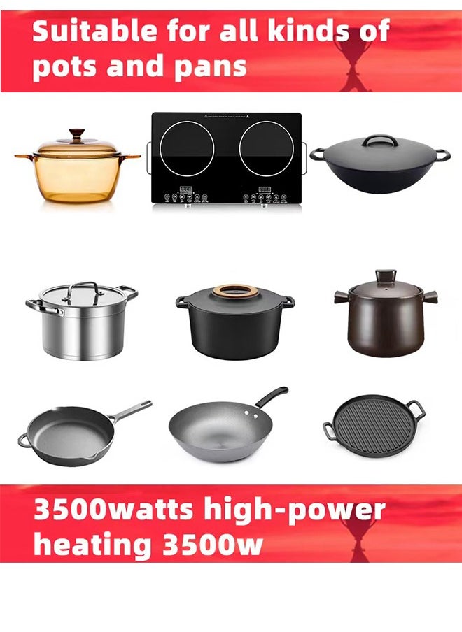 Joshberg - Infrared Cooker,Double Infrared Ceramic Hot Plate, Electric Infrared Burner Compatible for All Cookwares -Black - Image 1