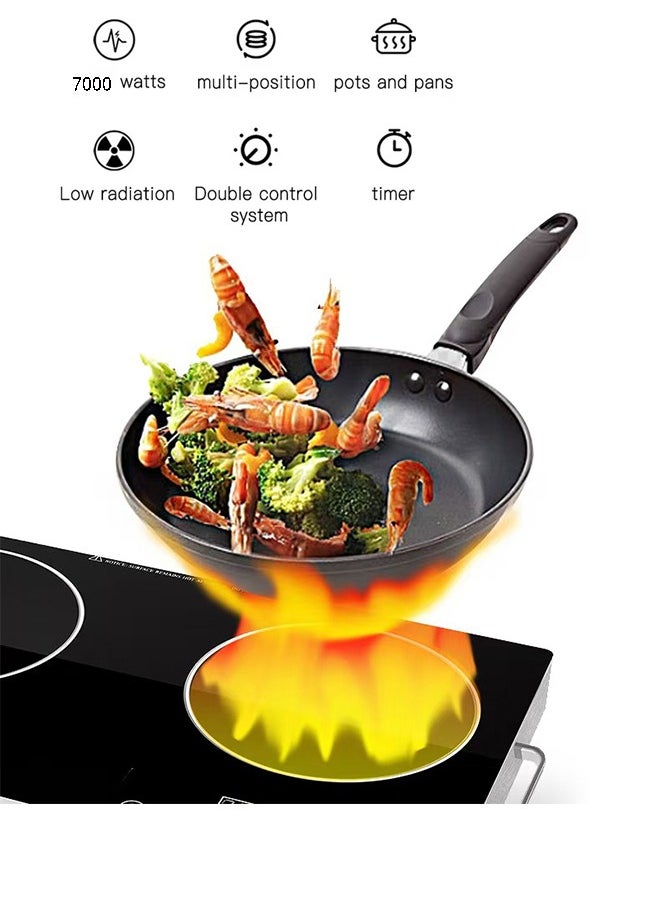 Joshberg - Infrared Cooker,Double Infrared Ceramic Hot Plate, Electric Infrared Burner Compatible for All Cookwares -Black - Image 1