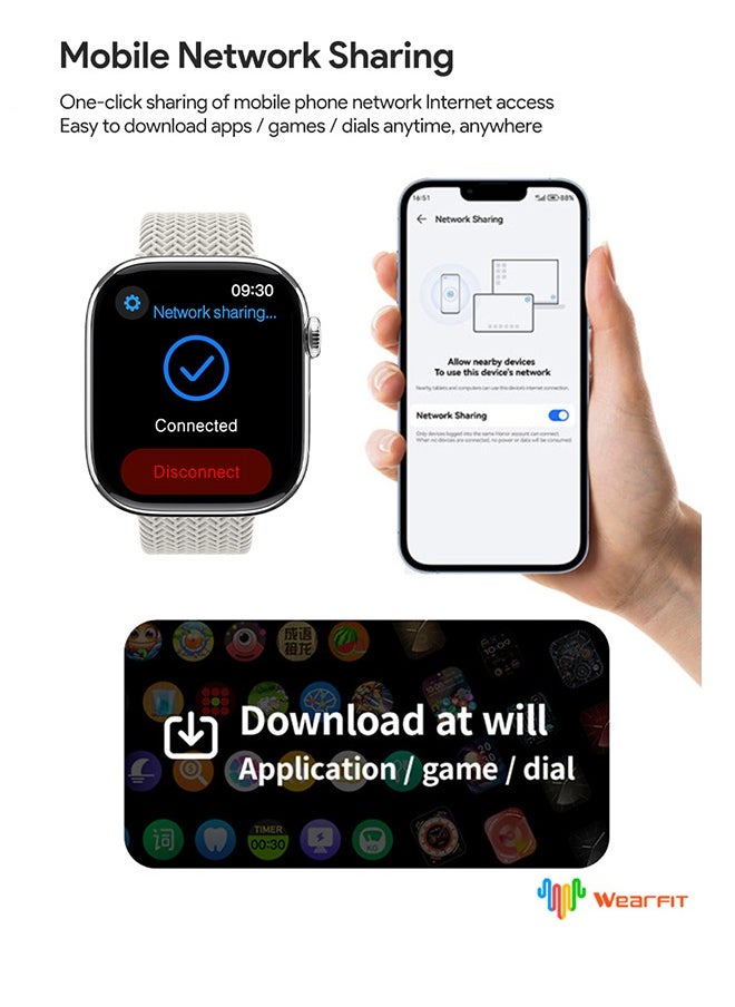DAREU - 2.02'' AMOLED Smartwatch with AI Interaction, G-Sensor, TWS Earphone Connectivity, Remote Camera, Health Monitoring & App Market Expansion for Men & Women - Image 1