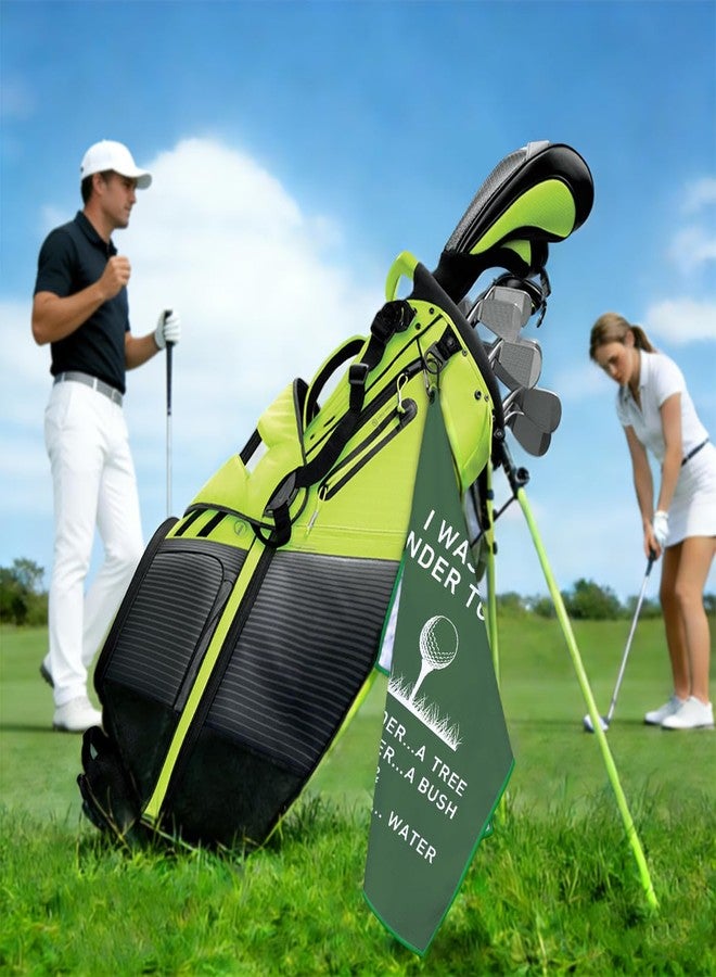 GEYGIE I was One Under Today Golfing Printed Microfiber Golf Towel, Funny Golf Pun Joke Men Women Green Print Golfing Towel, Golfer Bags Accessories Gifts for Men Women Golfer Fan Family Friend - Image 3