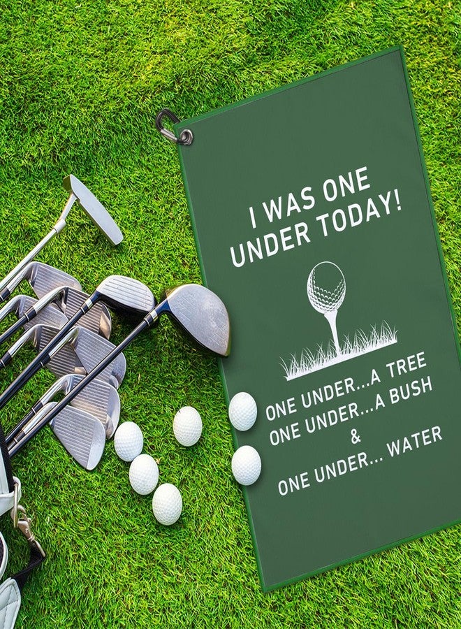 GEYGIE I was One Under Today Golfing Printed Microfiber Golf Towel, Funny Golf Pun Joke Men Women Green Print Golfing Towel, Golfer Bags Accessories Gifts for Men Women Golfer Fan Family Friend - Image 4