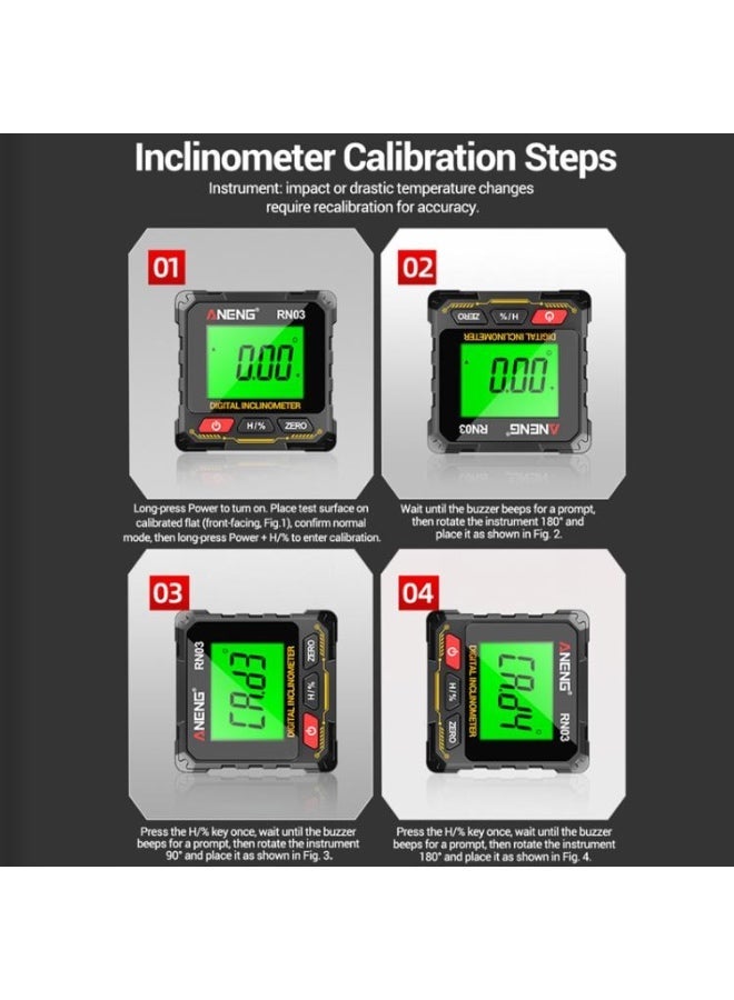 ANENG Digital Display Magnetic Inclinometer Laser Level, RN03 - Image 5