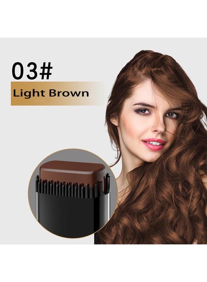 EELHOE Hair Color Stick with Built-In Comb - Waterproof and Sweatproof Hair Dye - 2025 New 2-in-1 Hair Color Dye, Gray Hair Cover Up, Hair Dye for Gray Hair Coverage (Light Brown) - Image 2