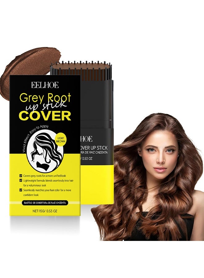 EELHOE Hair Color Stick with Built-In Comb - Waterproof and Sweatproof Hair Dye - 2025 New 2-in-1 Hair Color Dye, Gray Hair Cover Up, Hair Dye for Gray Hair Coverage (Light Brown) - Image 1