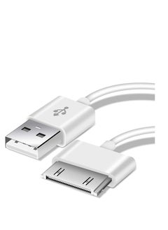إن تك NTECH (3 عبوات) كابل بيانات USB ومزامنة لشحن i-Phone 4 / 4S / 3G / 3GS) iPad 1/2/3 / iPod) ، سلك شاحن 30 دبوس - (1M أبيض)  - Image 4