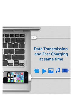 إن تك NTECH (3 عبوات) كابل بيانات USB ومزامنة لشحن i-Phone 4 / 4S / 3G / 3GS) iPad 1/2/3 / iPod) ، سلك شاحن 30 دبوس - (1M أبيض)  - Image 2