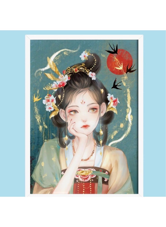 Wooden Photo Frame Puzzle 500 Piece National Tide Puzzle Decorative Painting Adult Children Toy Gift Gift-Color:[Photo Frame Puzzle] Think Less - Image 2