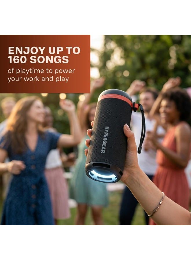 HyperGear Bluetooth Speaker with HD Sound, Portable Wireless, IPX4 Water-Resistant, 8H Non-Stop Playtime, TWS Pairing, BT5.4, for Home/Party/Outdoor/Beach/Birthday Gift - Image 5