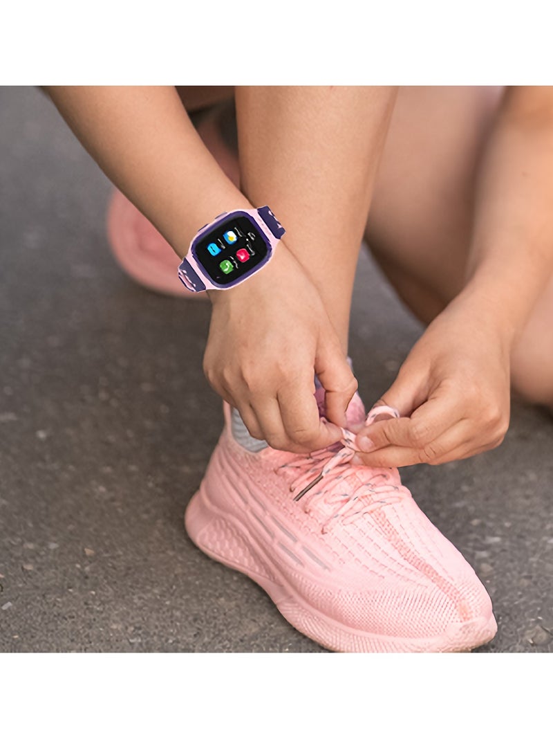 ساعة ذكية للأطفال LT314G، ساعة تحديد المواقع سهلة الاستخدام للأطفال، ساعة معصم ذكية خفيفة الوزن مزودة بخاصية الواي فاي، ساعة مكالمات فيديو قابلة للتعديل للأطفال مزودة بكاميرا، (قطعة واحدة، أزرق) - Image 4