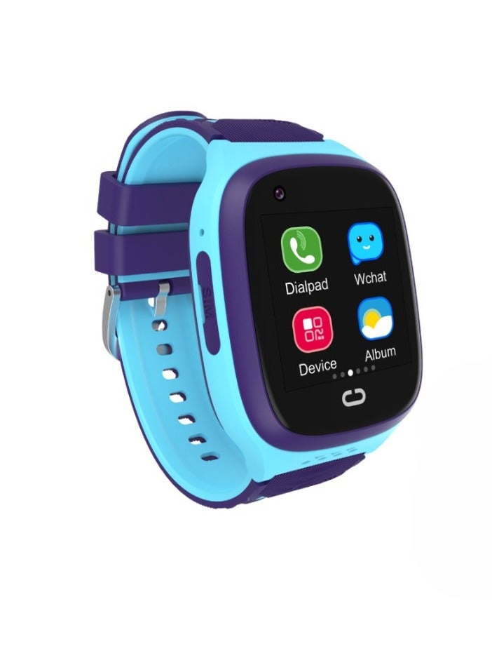 ساعة ذكية للأطفال LT314G، ساعة تحديد المواقع سهلة الاستخدام للأطفال، ساعة معصم ذكية خفيفة الوزن مزودة بخاصية الواي فاي، ساعة مكالمات فيديو قابلة للتعديل للأطفال مزودة بكاميرا، (قطعة واحدة، أزرق) - Image 1