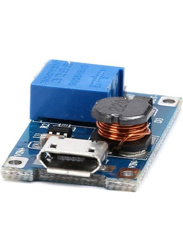 Wozlo - MT3608 2A Voltage Booster Adjustable Step Up Module Micro USB 2-24V To 5V 9V 12V 28V - Image 1