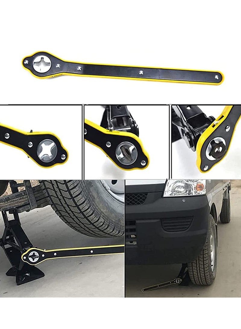 Auto Labor-Saving Jack Ratchet Wrench Scissor Jack Handle Tire Wheel Lug Jack Wrench Cross Wrench Auto Maintenance Tools - Image 2