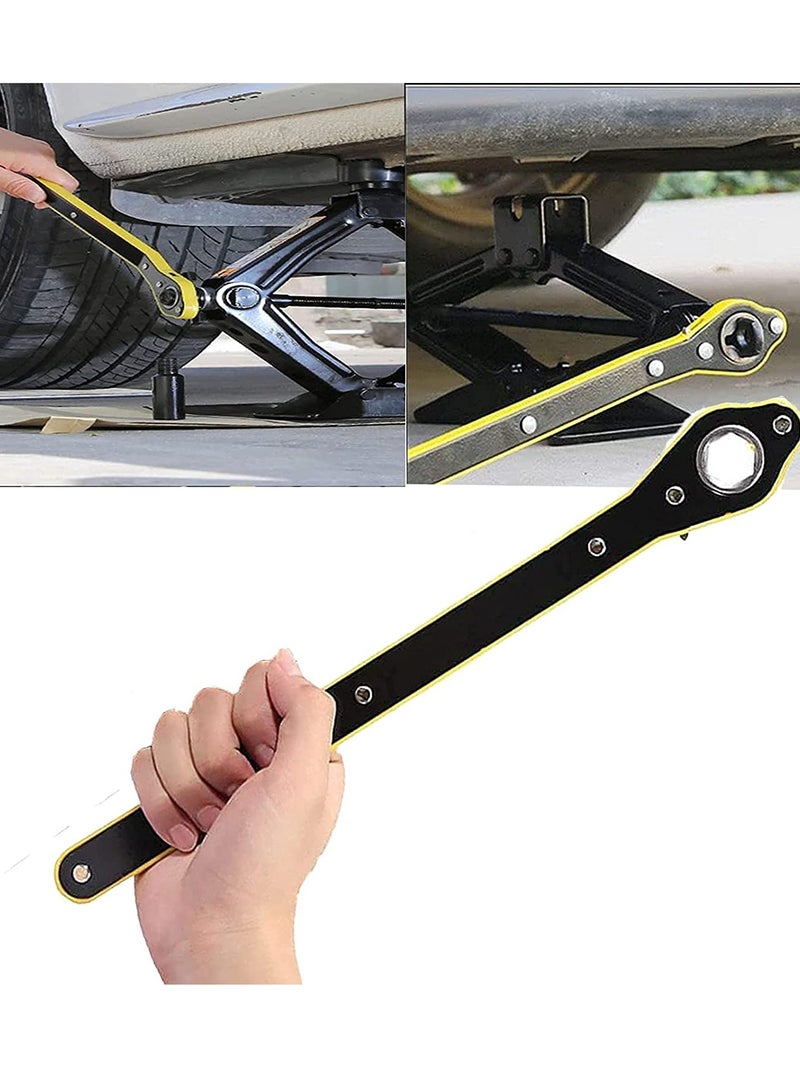 Auto Labor-Saving Jack Ratchet Wrench Scissor Jack Handle Tire Wheel Lug Jack Wrench Cross Wrench Auto Maintenance Tools - Image 1