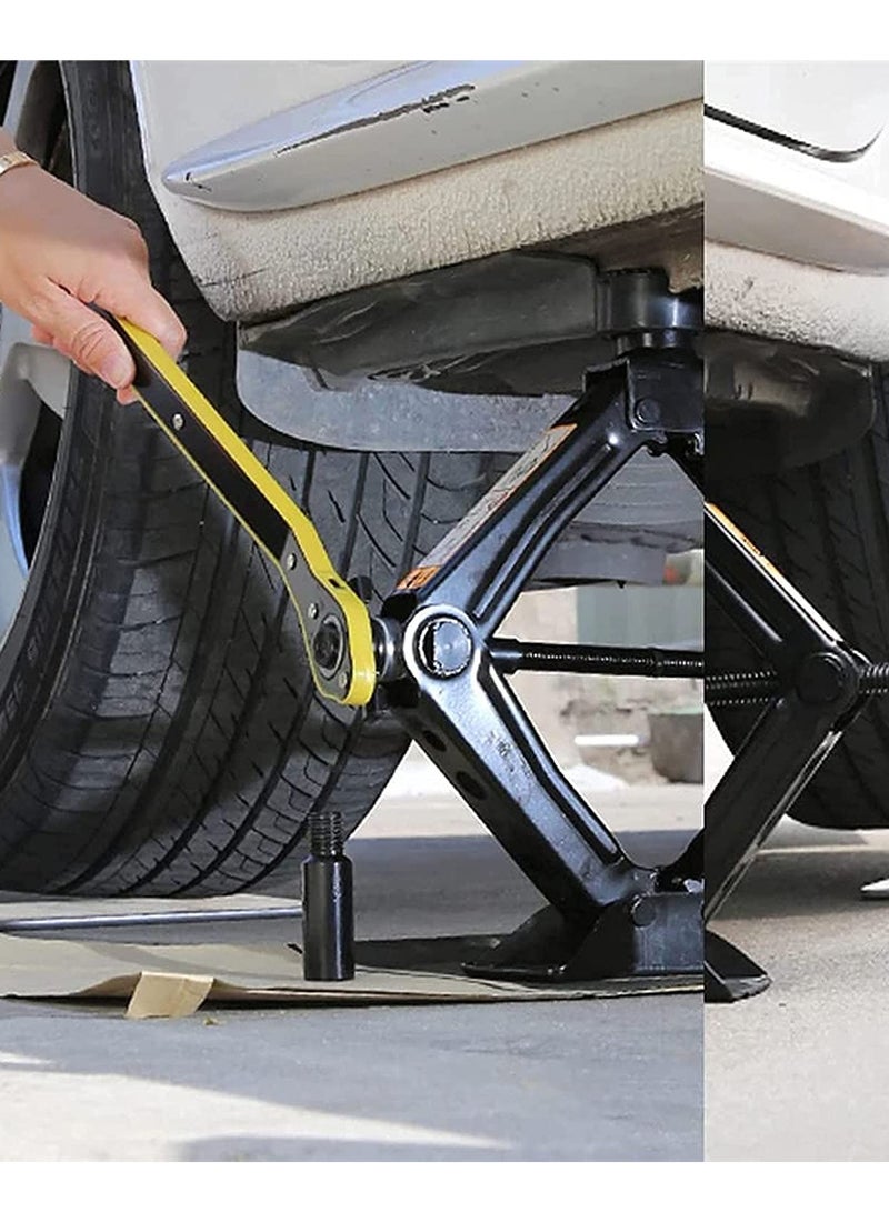 Auto Labor-Saving Jack Ratchet Wrench Scissor Jack Handle Tire Wheel Lug Jack Wrench Cross Wrench Auto Maintenance Tools - Image 3