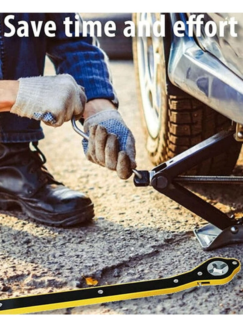 Auto Labor-Saving Jack Ratchet Wrench Scissor Jack Handle Tire Wheel Lug Jack Wrench Cross Wrench Auto Maintenance Tools - Image 5