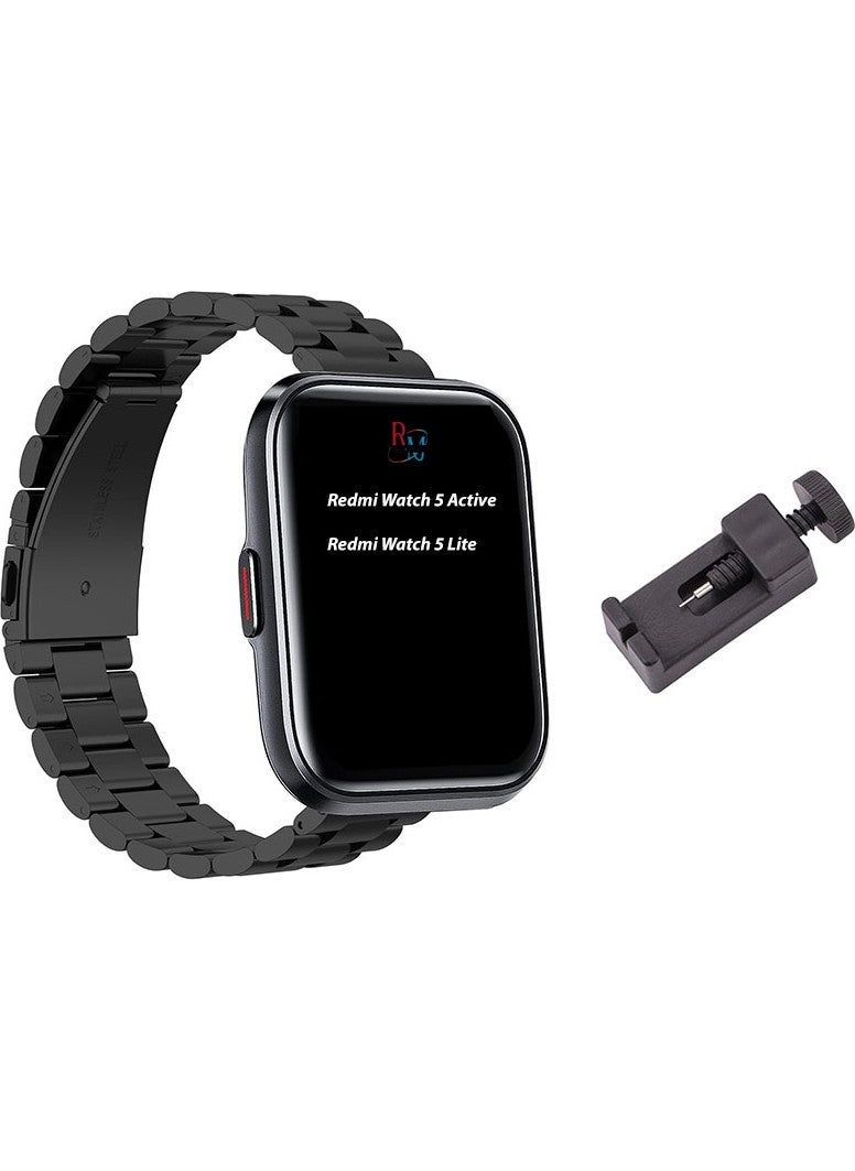 Redmud Teknoloji - Xiaomi Redmi Watch 5 Active / Redmi Watch 5 Lite Compatible Stainless Steel Strap and Adjustment Device - Image 1