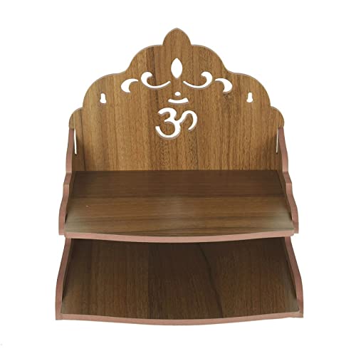 CrazyInk Beautiful Hand Made Pooja MandirWooden Wall Mounted Hanging Temple for HomeOfficeFactoryFestivalsGifting Purpose D8 - Image 3