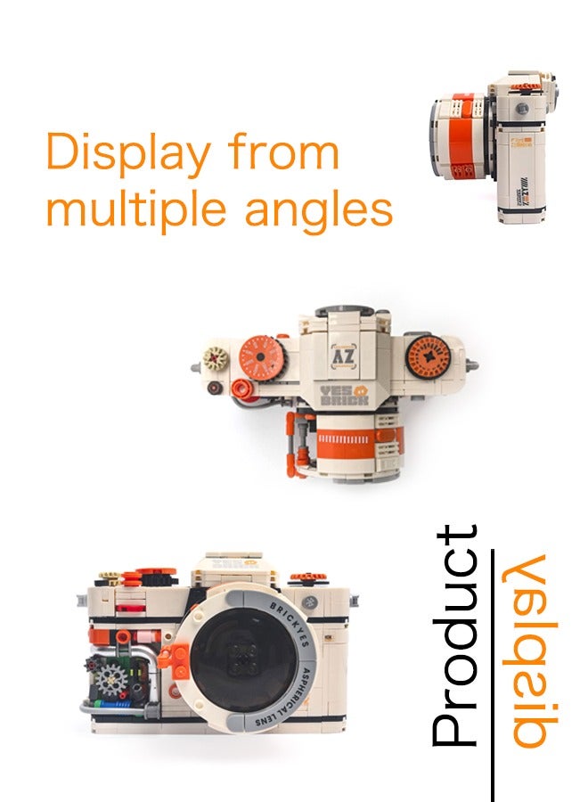 decorations, trend toys, gifts, building block toys, suitable for consumers of all ages, children's jigsaw toys, vintage cameras, three-dimensional, suitable as children's birthday, can be used as f - Image 3