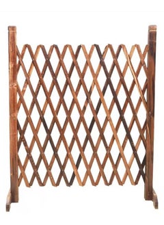 LINGWEI Home Garden Balcony Villa Indoor Outdoor Wooden Garden Fence Wooden Fence Portable Expanding Wicker Wooden Fence Wood Wicker Fence Pet Gate Extendable Wicker Wood Fence  - Image 3