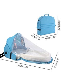 Portable Baby Bed Travel Bassinet with Mosquito Net and Awning, Foldable Infant Crib, Baby Cots for Newborn Grey - pzsku/ZAA10E5103080DCB1BE54Z/45/_/1687228500/bce6205d-65e5-461a-bd18-6a82d1ca53f9