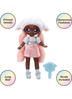 Na! Na! Na! Surprise MGA Entertainment Na Na Na Surprise Teens Fashion Doll Lila Lamb, 11" Soft Fabric Doll, Sheep Inspired with Pink Hair  - Image 3