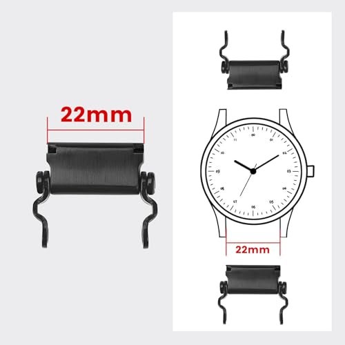 Ozzagar Watch Adapter Compatible with LEATHERMAN TREAD Multitool Bracelet Compatible with 22 mm Lug Width Watch, Made of Precision Machined Stainless Steel (22mm, Black) - Image 3