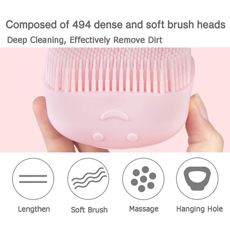 GODFLY Silicone Body Brush - Bathing Brush for Skin Deep Cleaning Massage,for Men & Women, Dead Skin Removal Exfoliating (Multicolor) (1pcs Multicolor) - Image 3