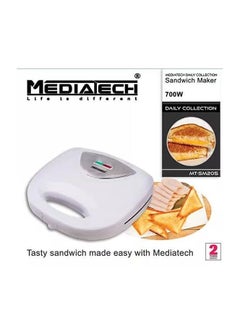 Media Tech Media Tech  Sandwich Maker 700 watt - white  - Image 1