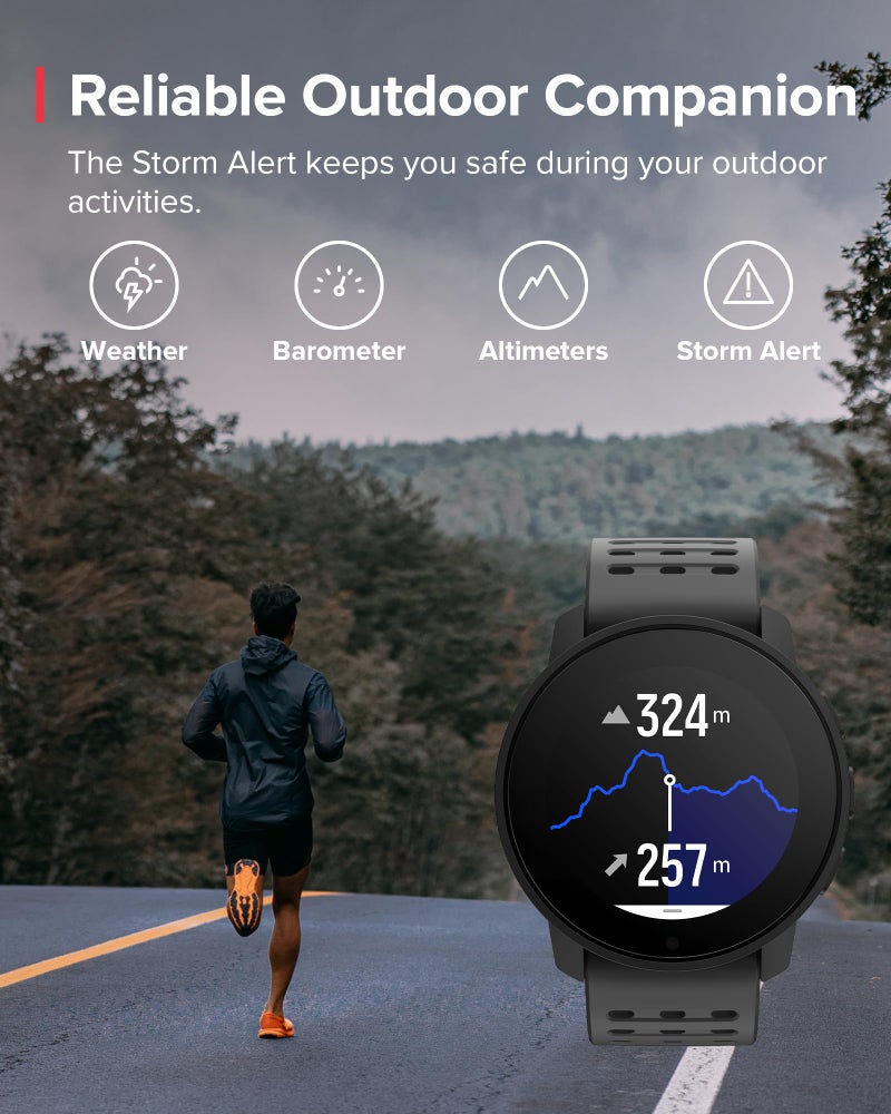 Suunto ساعة رياضية GPS SUUNTO 9 Peak Pro، عمر بطارية يصل إلى 30 يومًا، ساعة متعددة الرياضات 95+ مع تحليل تمارين التدريب، دعم متقدم للصحة والتعافي، قياس معدل ضربات القلب في المعصم، باللون الأسود - Image 4