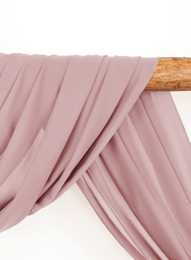 LINXTAR Wedding Arch Draping Fabric 30'' x 18FT Sheer Chiffon Arch Drape Backdrop 2 Panel Dusty Rose Drapes for Bridal Shower Baby Shower Church Decor Birthday Party Outdoor Decoration - Image 3