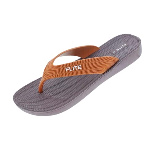 FLITE Women's Daily Use Slippers, Brown, Size 4 UK - Image 1