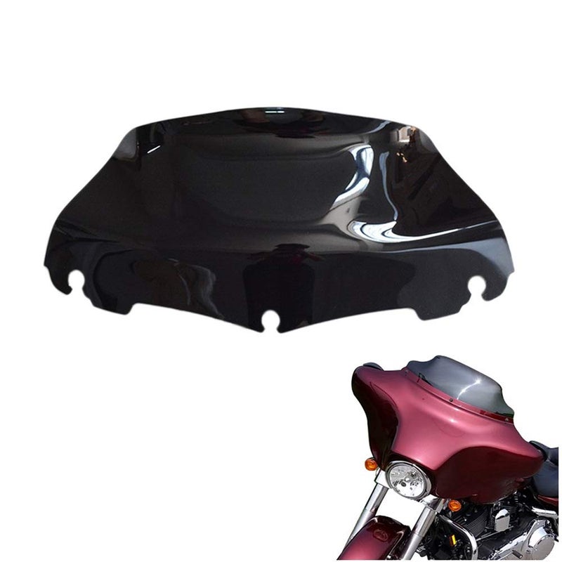 H RUO Black 9 inch Wave Windshield Windscreen for Harley Touring Electra Street Glide 20142023 2022